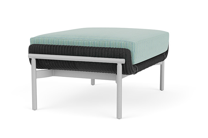 Lloyd Flanders™ Solstice Ottoman  - Charcoal, Metallic Silver