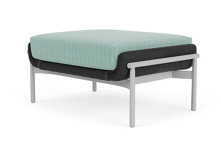 Lloyd Flanders™ Solstice Ottoman  - Charcoal, Metallic Silver