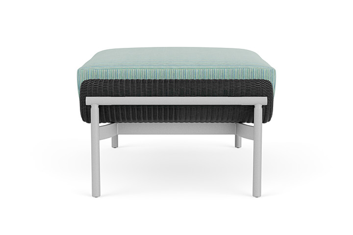 Lloyd Flanders™ Solstice Ottoman  - Charcoal, Metallic Silver