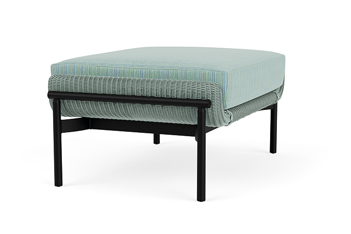 Lloyd Flanders™ Solstice Ottoman  - Sea Glass, Ebony