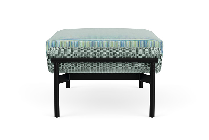 Lloyd Flanders™ Solstice Ottoman  - Sea Glass, Ebony