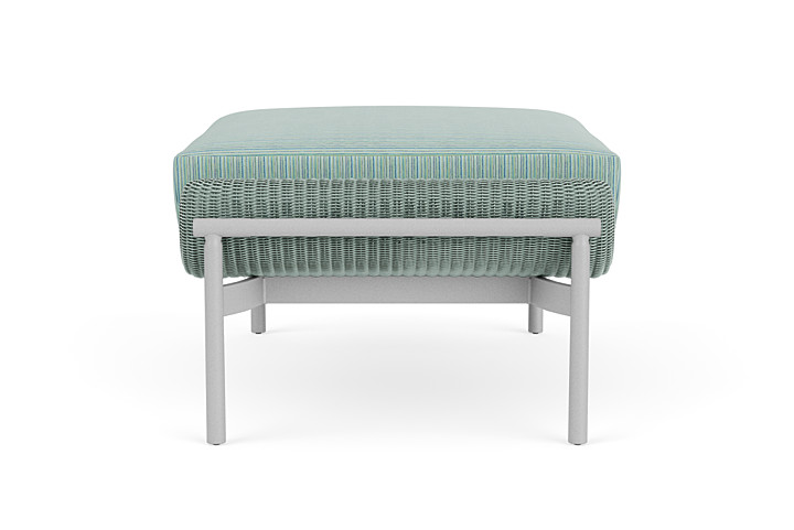 Lloyd Flanders™ Solstice Ottoman  - Sea Glass, Metallic Silver