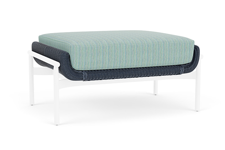 Lloyd Flanders™ Solstice Ottoman  - Denim Blue, White