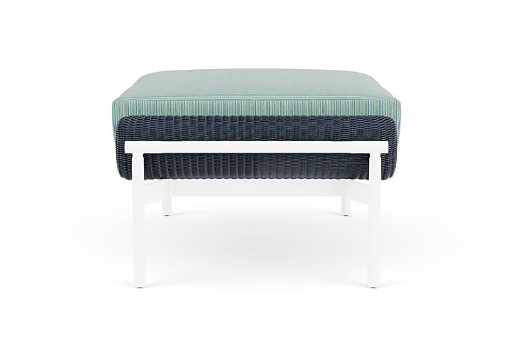 Lloyd Flanders™ Solstice Ottoman  - Denim Blue, White