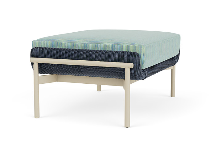 Lloyd Flanders™ Solstice Ottoman  - Denim Blue, Linen