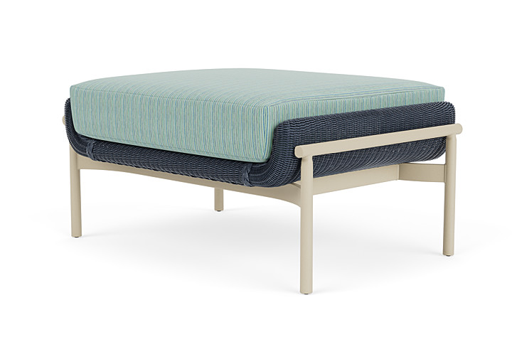 Lloyd Flanders™ Solstice Ottoman  - Denim Blue, Linen