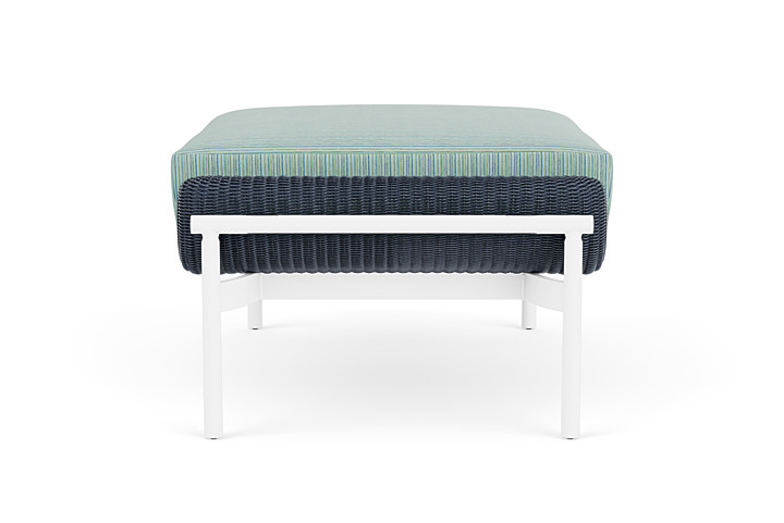 Lloyd Flanders™ Solstice Ottoman  - Denim Blue, Matte White