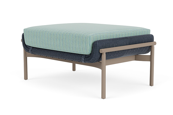 Lloyd Flanders™ Solstice Ottoman  - Denim Blue, French Beige