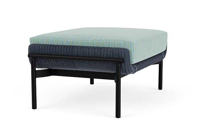 Lloyd Flanders™ Solstice Ottoman  - Denim Blue, Ebony