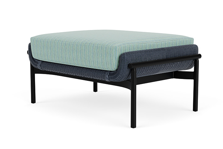 Lloyd Flanders™ Solstice Ottoman  - Denim Blue, Ebony