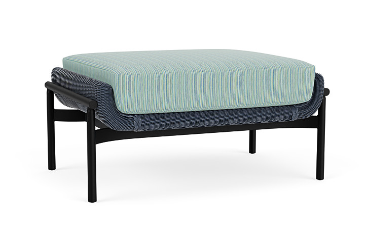 Lloyd Flanders™ Solstice Ottoman  - Denim Blue, Ebony