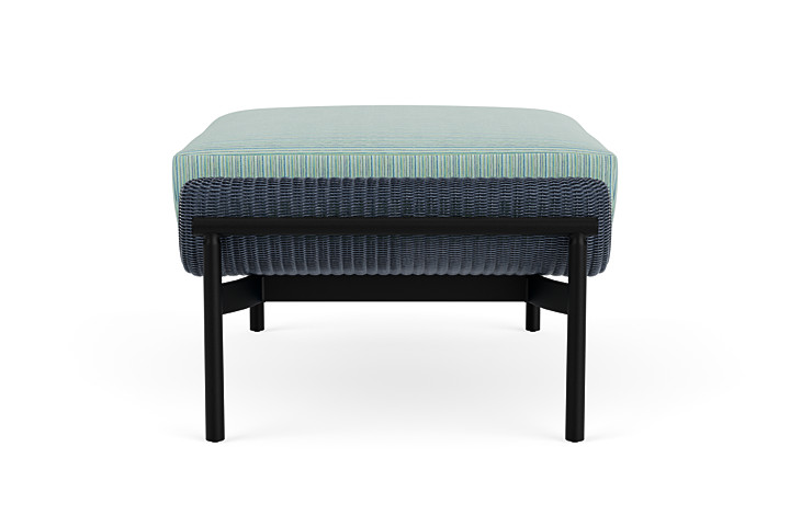 Lloyd Flanders™ Solstice Ottoman  - Denim Blue, Ebony