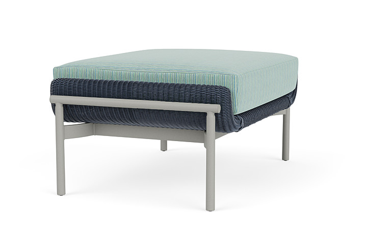 Lloyd Flanders™ Solstice Ottoman  - Denim Blue, Platinum