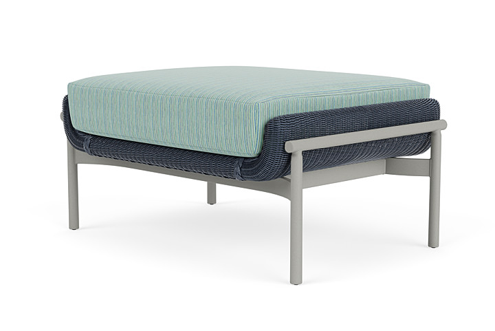 Lloyd Flanders™ Solstice Ottoman  - Denim Blue, Platinum