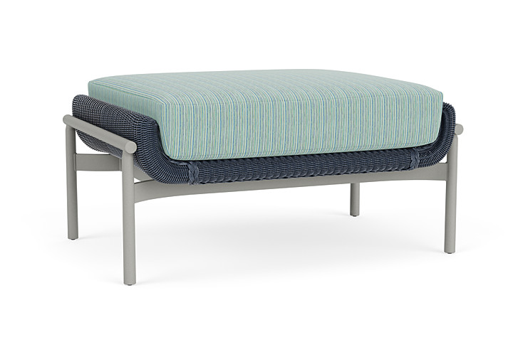 Lloyd Flanders™ Solstice Ottoman  - Denim Blue, Platinum