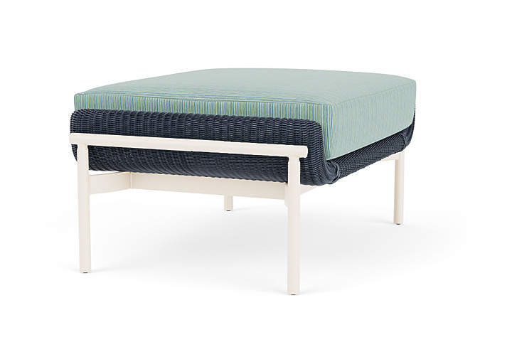 Lloyd Flanders™ Solstice Ottoman  - Denim Blue, Ivory