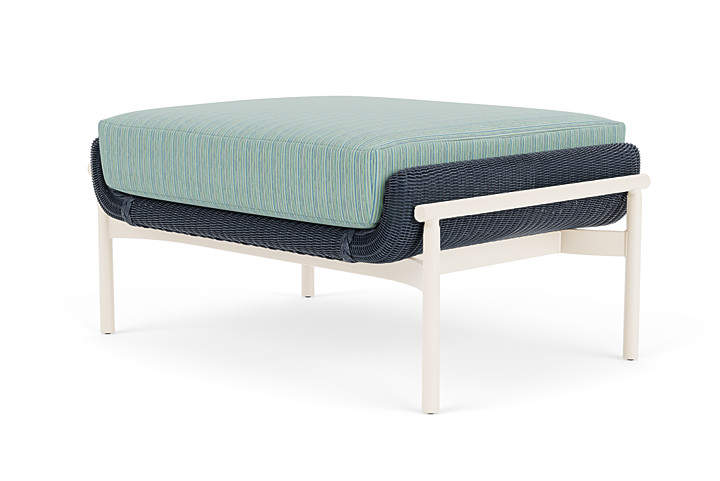 Lloyd Flanders™ Solstice Ottoman  - Denim Blue, Ivory