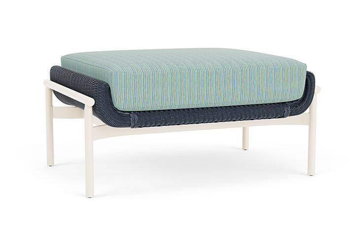 Lloyd Flanders™ Solstice Ottoman  - Denim Blue, Ivory