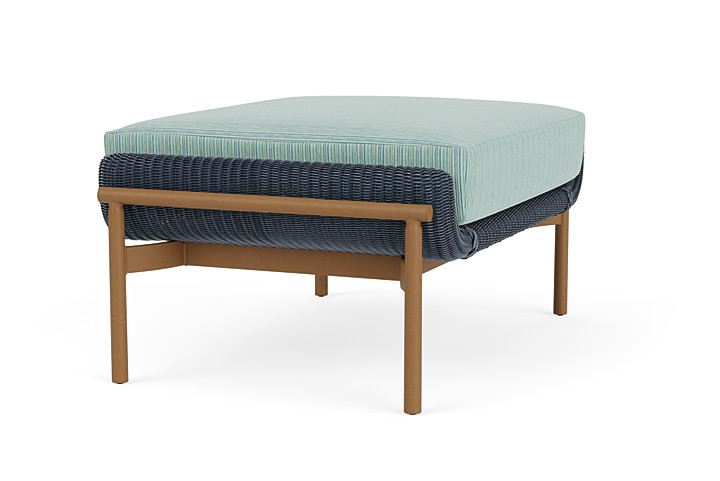 Lloyd Flanders™ Solstice Ottoman  - Denim Blue, Hickory