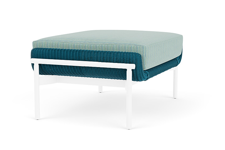 Lloyd Flanders™ Solstice Ottoman  - Peacock, White