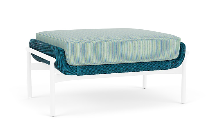 Lloyd Flanders™ Solstice Ottoman  - Peacock, White