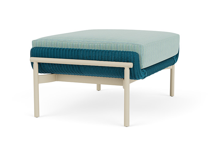 Lloyd Flanders™ Solstice Ottoman  - Peacock, Linen