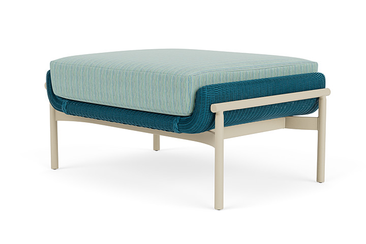 Lloyd Flanders™ Solstice Ottoman  - Peacock, Linen