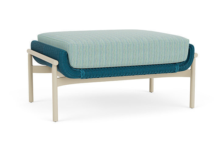 Lloyd Flanders™ Solstice Ottoman  - Peacock, Linen