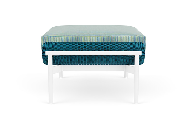 Lloyd Flanders™ Solstice Ottoman  - Peacock, Matte White