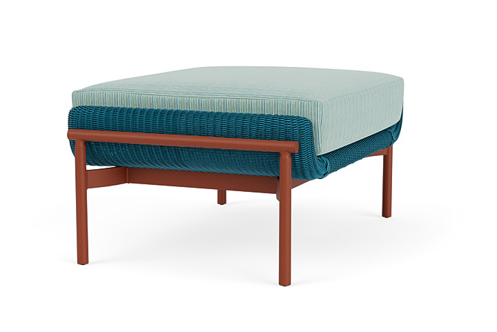 Lloyd Flanders™ Solstice Ottoman  - Peacock, Terracotta