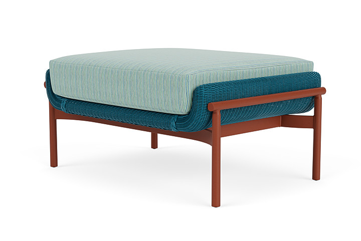 Lloyd Flanders™ Solstice Ottoman  - Peacock, Terracotta