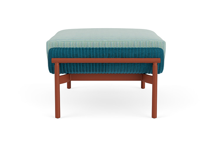 Lloyd Flanders™ Solstice Ottoman  - Peacock, Terracotta