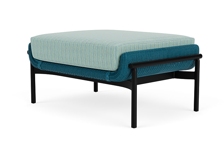 Lloyd Flanders™ Solstice Ottoman  - Peacock, Ebony