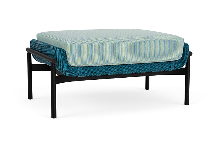 Lloyd Flanders™ Solstice Ottoman  - Peacock, Ebony