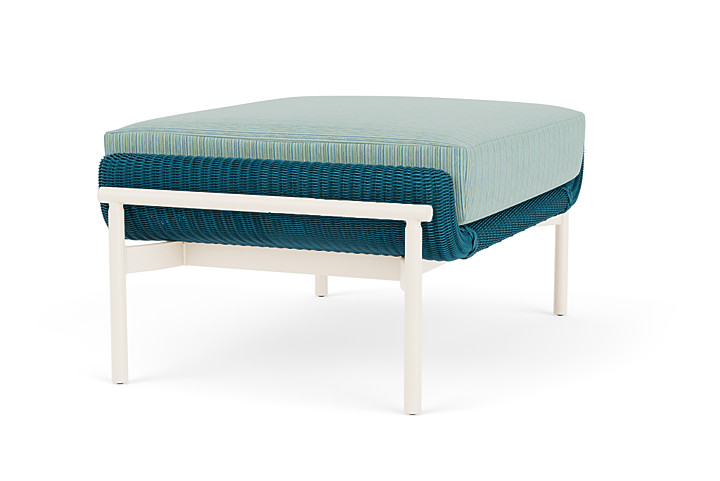 Lloyd Flanders™ Solstice Ottoman  - Peacock, Ivory