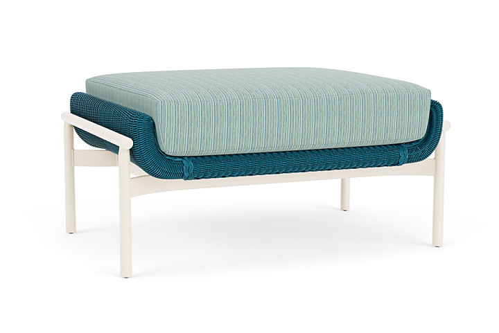 Lloyd Flanders™ Solstice Ottoman  - Peacock, Ivory