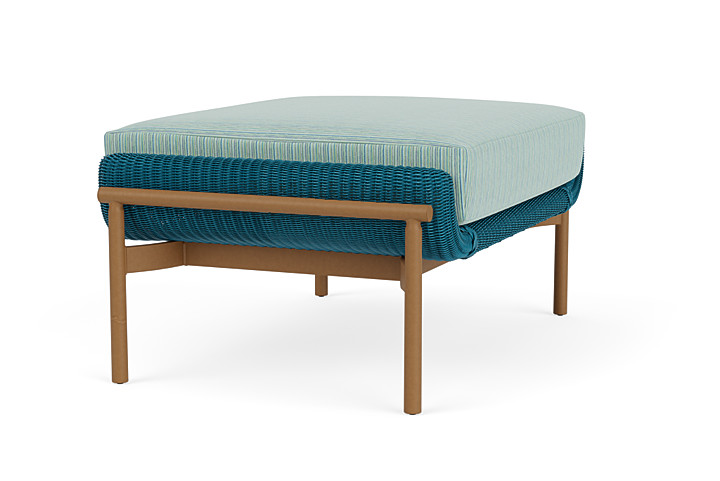 Lloyd Flanders™ Solstice Ottoman  - Peacock, Hickory