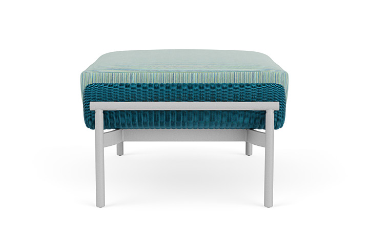 Lloyd Flanders™ Solstice Ottoman  - Peacock, Metallic Silver