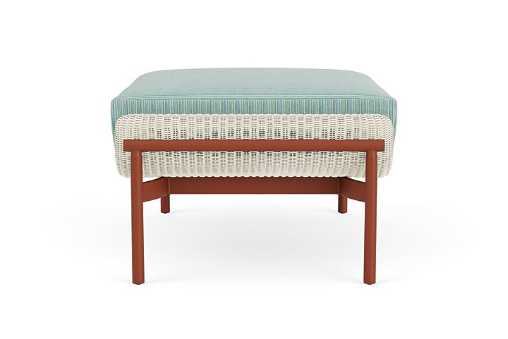 Lloyd Flanders™ Solstice Ottoman  - Ivory, Terracotta