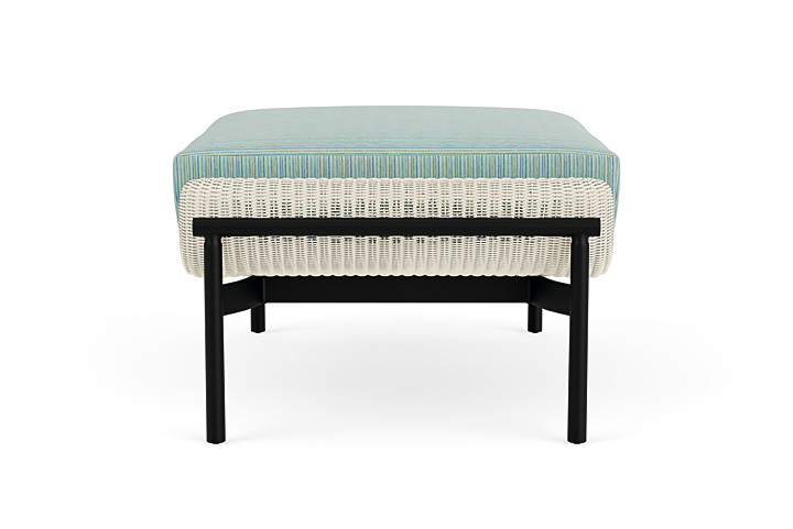 Lloyd Flanders™ Solstice Ottoman  - Ivory, Ebony