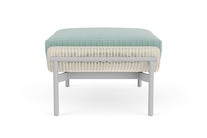 Lloyd Flanders™ Solstice Ottoman  - Ivory, Metallic Silver