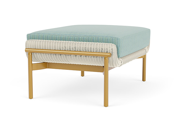 Lloyd Flanders™ Solstice Ottoman  - Ivory, Metallic Gold