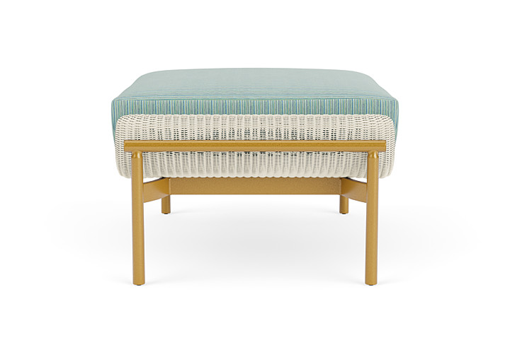 Lloyd Flanders™ Solstice Ottoman  - Ivory, Metallic Gold