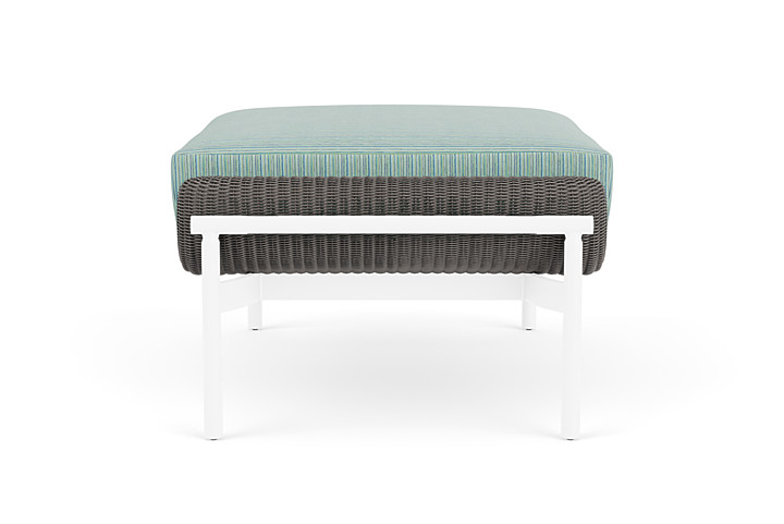 Lloyd Flanders™ Solstice Ottoman  - Pewter, White