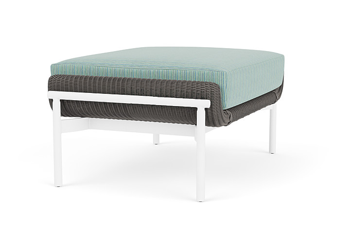 Lloyd Flanders™ Solstice Ottoman  - Pewter, Matte White