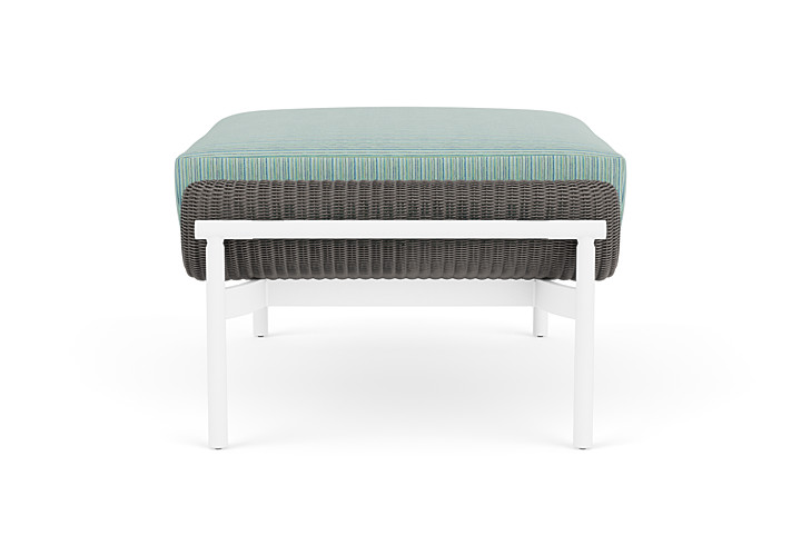 Lloyd Flanders™ Solstice Ottoman  - Pewter, Matte White