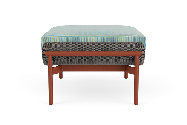 Lloyd Flanders™ Solstice Ottoman  - Pewter, Terracotta