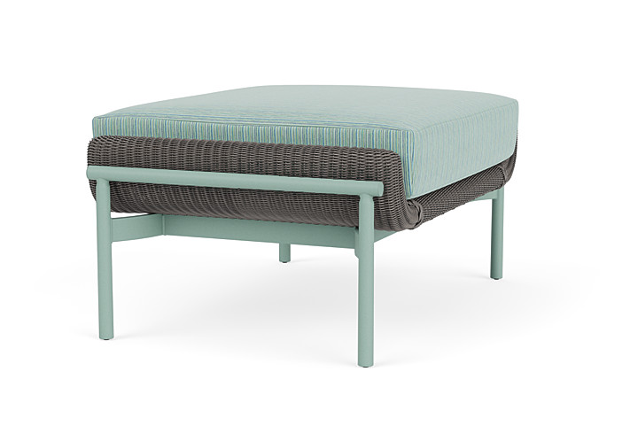 Lloyd Flanders™ Solstice Ottoman  - Pewter, Sea Glass