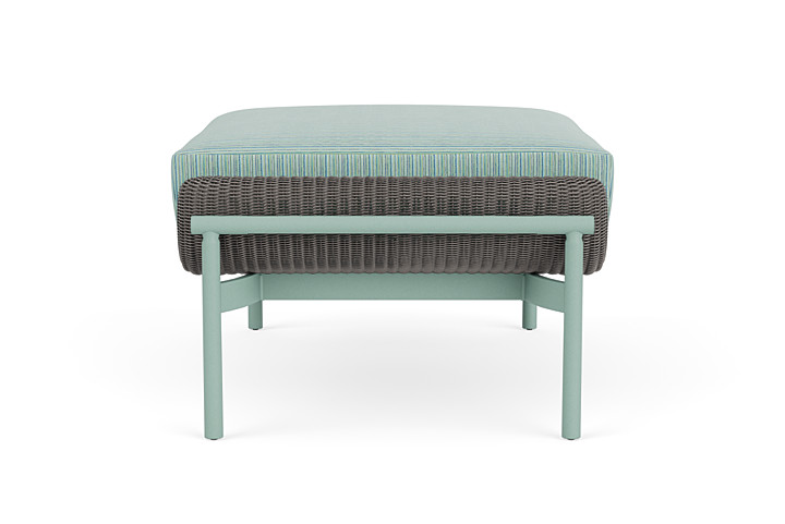 Lloyd Flanders™ Solstice Ottoman  - Pewter, Sea Glass