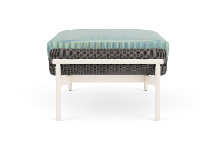 Lloyd Flanders™ Solstice Ottoman  - Pewter, Ivory